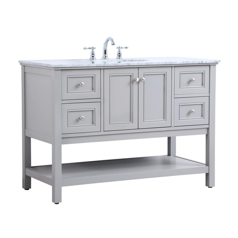 Elegant Kitchen and Bath 48 inch Single bathroom vanity in natural wood