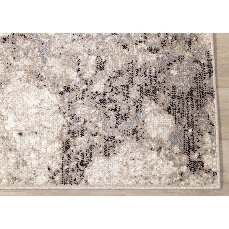 Novelle Home Claremont Beige Marble Patterned Area Rug, 6'7 x 9'10 image number 4