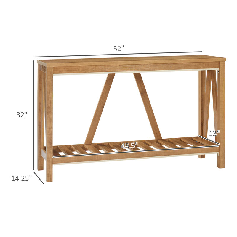 Hivvago Farmhouse Sofa Table for Living Room or Hallway image number 2