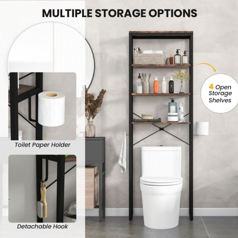 Hivvago 4-Tier Freestanding Over the Toilet Storage Rack
