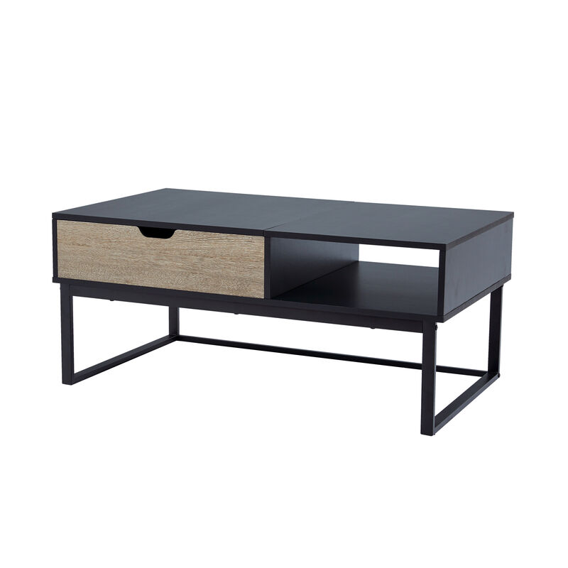 Teamson Home - Lift Top Coffee Table with Storage and Metal Legs