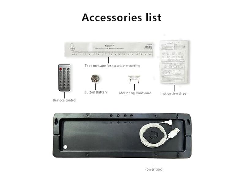 Digital Count Down Timer Remote Alarm Wall Clock 16 Inch Living Room Decor image number 3