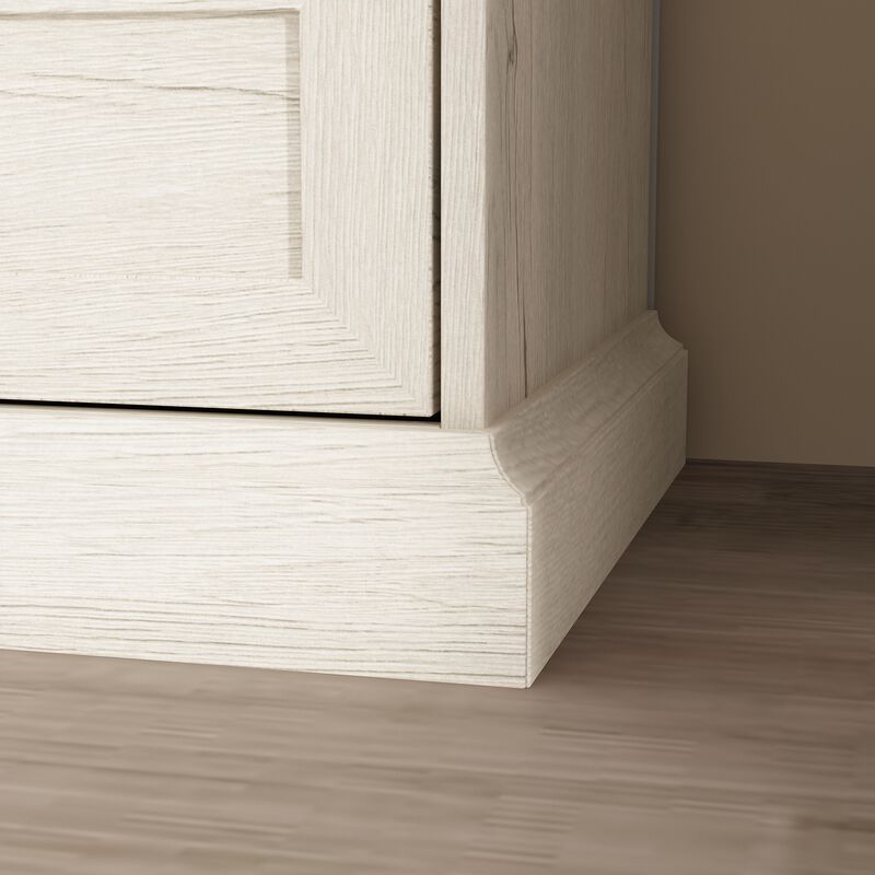 FUFU&GAGA 8-Drawer Dresser, Wide Wooden Storage Chest with Metal Handles, Large Capacity Organizer for Bedroom， (54.6" W x 33.1" H x 15.7" D),Rustic White