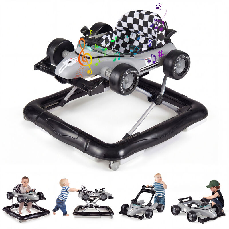 4-in-1 Adjustable Baby Walker with Activity Center and Music Box image number 7