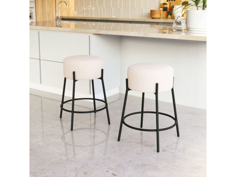 Blanche Counter Stool (Set of 2) Ivory