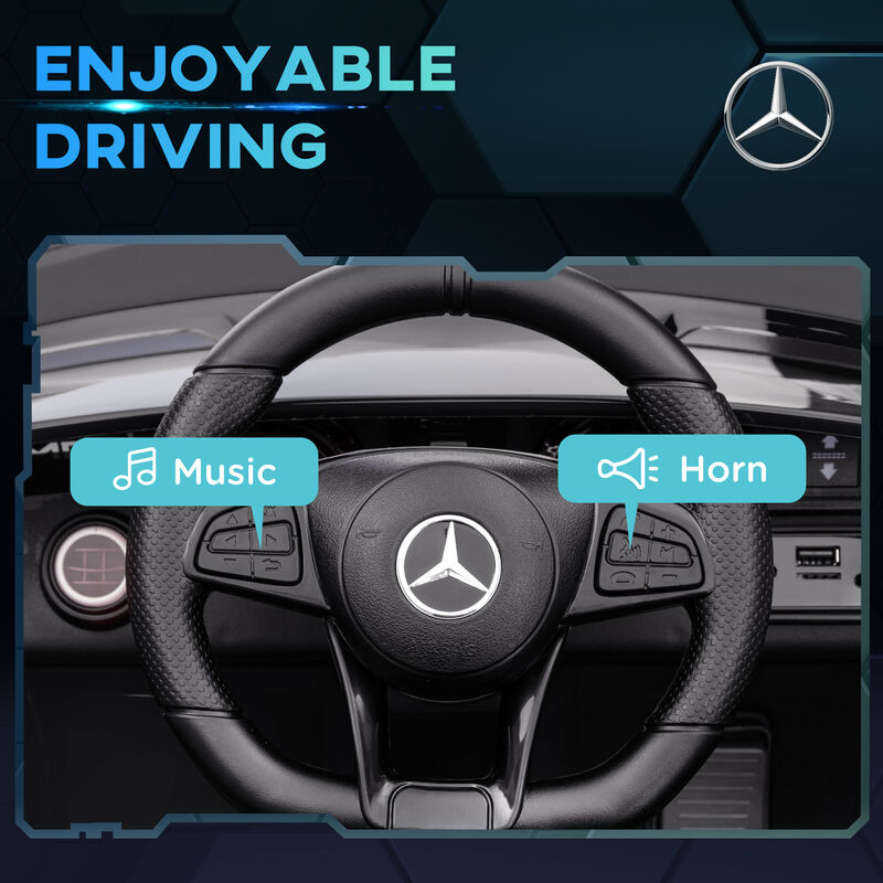 BreeBe Mercedes-Benz AMG GTR Licensed 12V Battery Powered Kids Electric Car w/ Remote Control & Soft Start image number 5