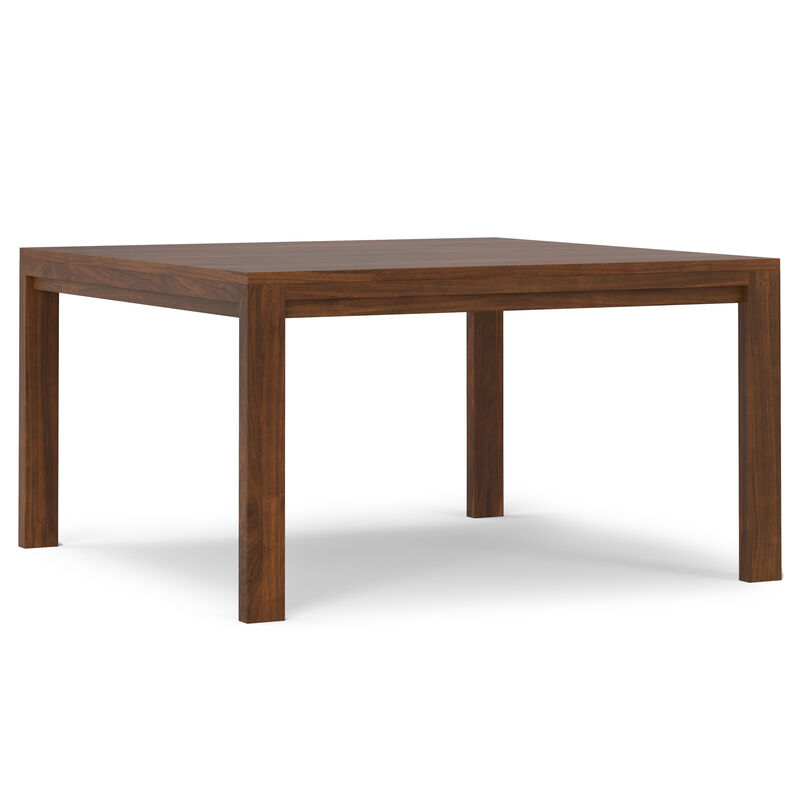 Wilson 54 inch x 54 inch Square Transitional Dining Table in Walnut Veneer