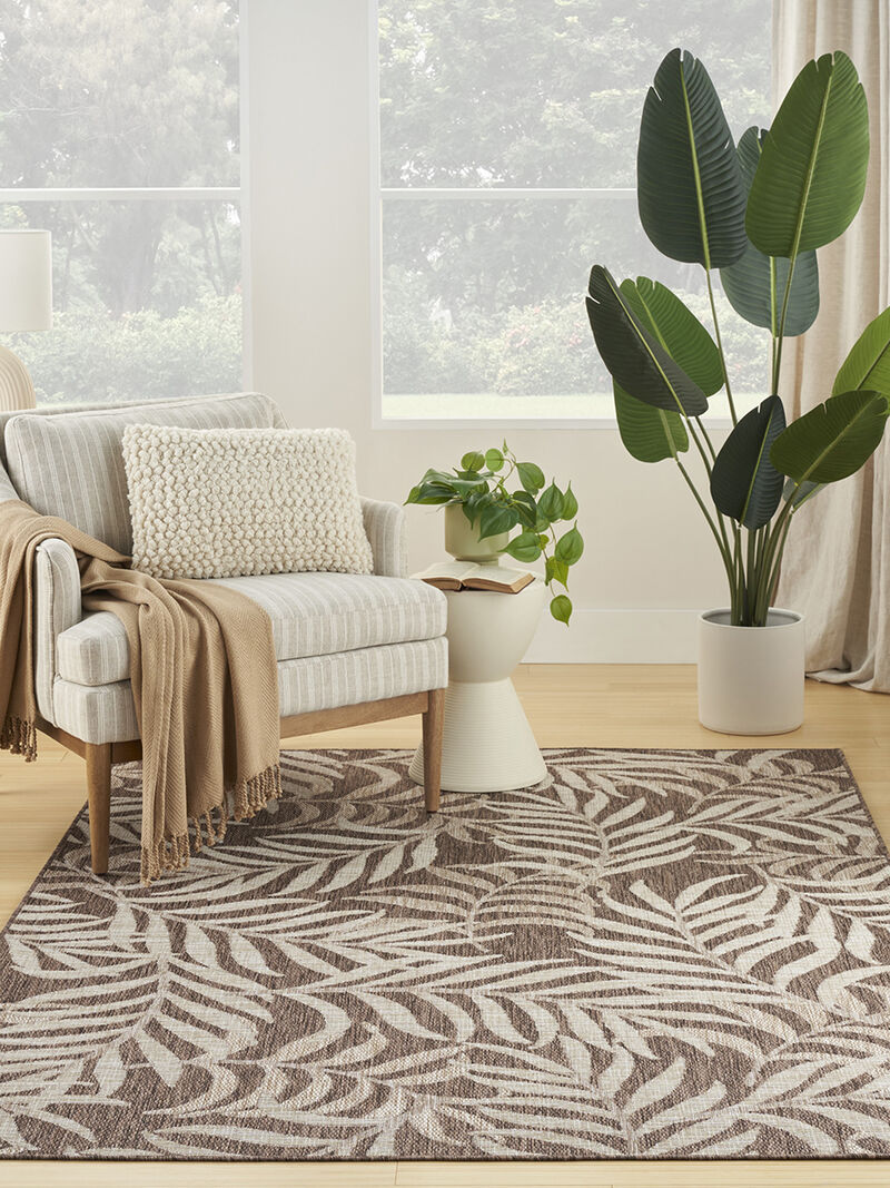 Garden Oasis GOA01 Mocha 4' x 6' Rug