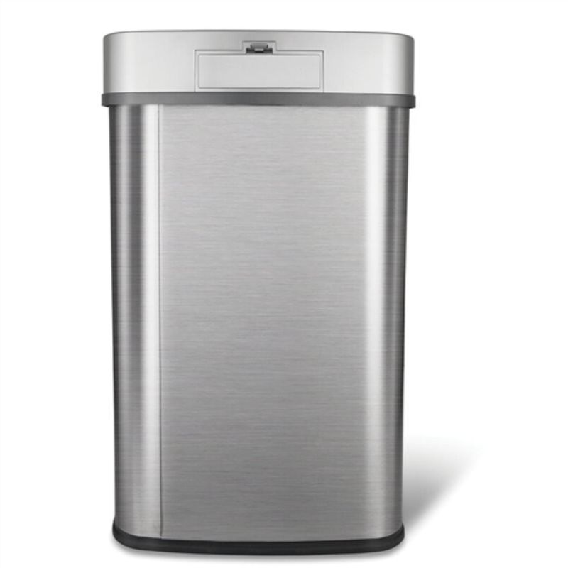 Hivvago 13 Gallon Stainless Steel Kitchen Trash Can with Motion Sensor Lid