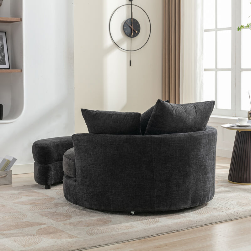 Pislug 360&deg; Swivel Accent Barrel Chair image number 8