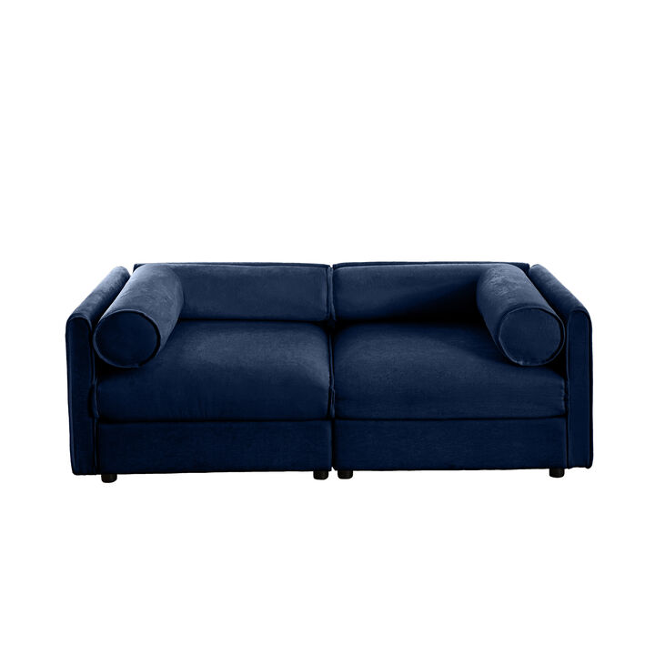 Merax Chenille 2-Seater Sofa with Storage Seat.