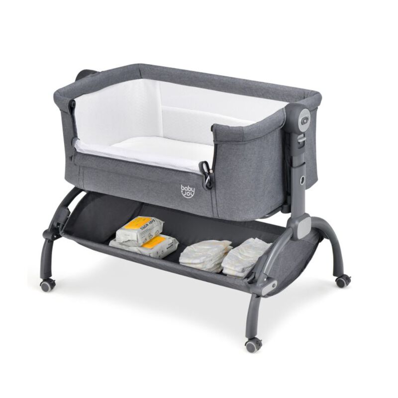 Hivago 3-in-1 Baby Bassinet with Double-Lock Design and Adjustable Heights
