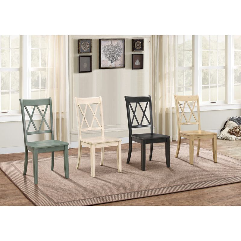 Streamdale Teal Finish Dining Chairs Set of 2 image number 5
