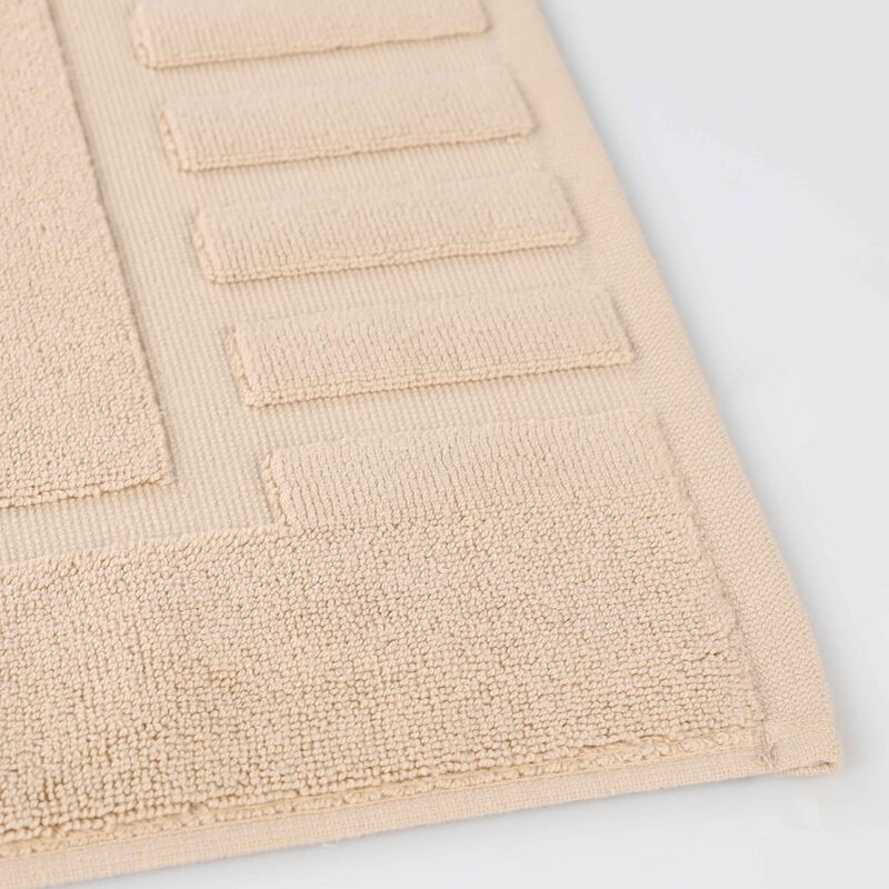 Modern Absorbent Cotton Bath Mat Set of 2 with Washable Fabric image number 5