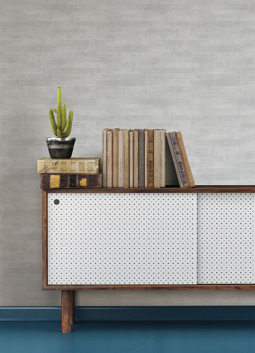 Dermot Silver Horizontal Stripe Wallpaper (Set of 2)