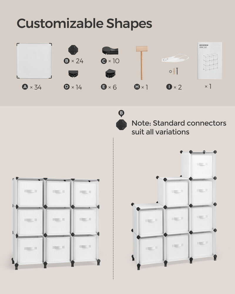 Stylish 9-Cube Organizer for Efficient Storage Solutions