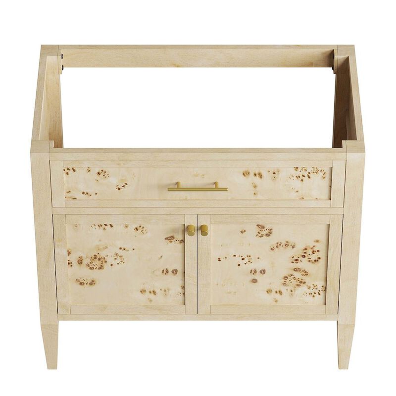 Modway EEI-6139-BUR Elysian 36" Wood Bathroom Vanity Cabinet (Sink Basin Not Included), Burgundy image number 6