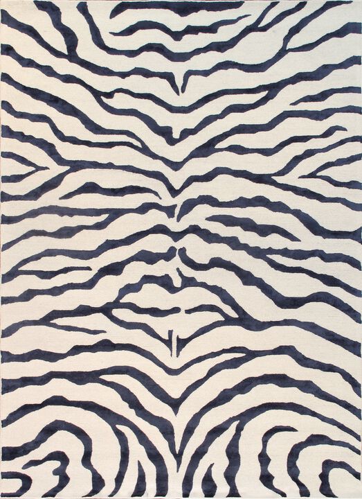 Pasargad Home Edgy Hand-Tufted Ivory Transitional Area Rug