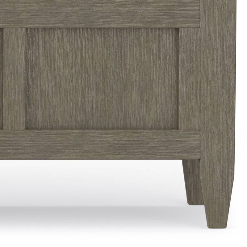 Brooklyn SOLID WOOD 48 inch Wide Contemporary Entryway Storage Bench in Farmhouse Grey