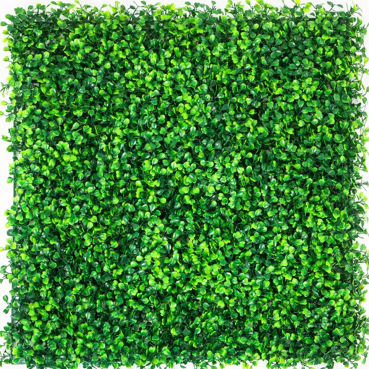 20 Pack Artificial Boxwood Panels PE Hedge Wall for Backyard Fence Indoor Outdoor Decor-Green