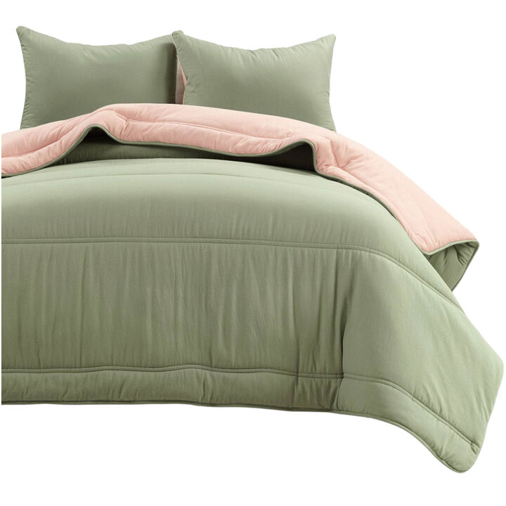 All-Season Lightweight Quilted Comforter Set – Reversible & Cozy