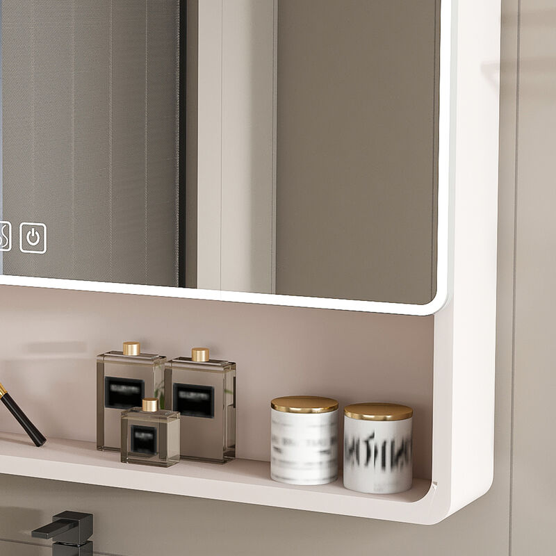 ELEMENT ACE Smart LED Mirror Cabinet with Defogging and Adjustable Lighting for Modern Bathroom Storage and Organization image number 4