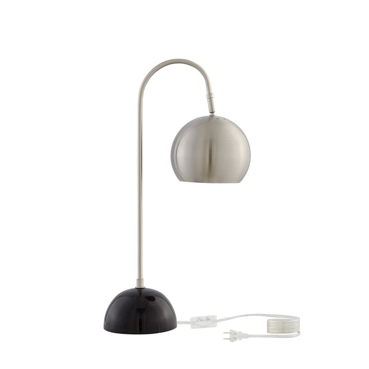 Inspired Home Marilynn Table Lamp 5ft Power Cord, Marble Stone Base