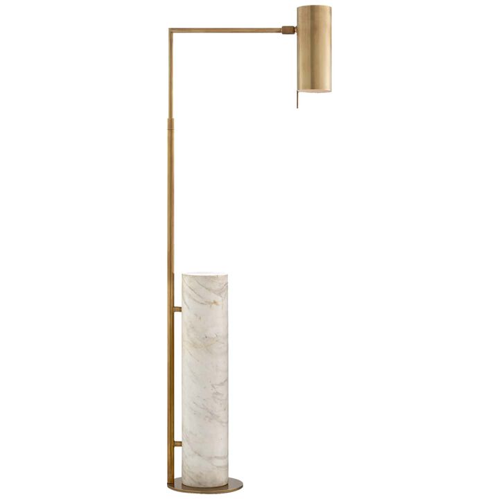 Alma Floor Lamp in Brass and White