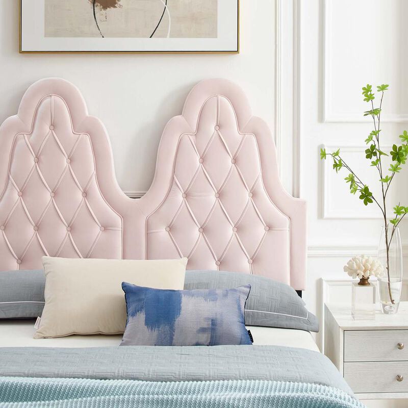 Modway Alexandria Tufted Performance Velvet Twin Platform Bed MOD-6933-PNK image number 8