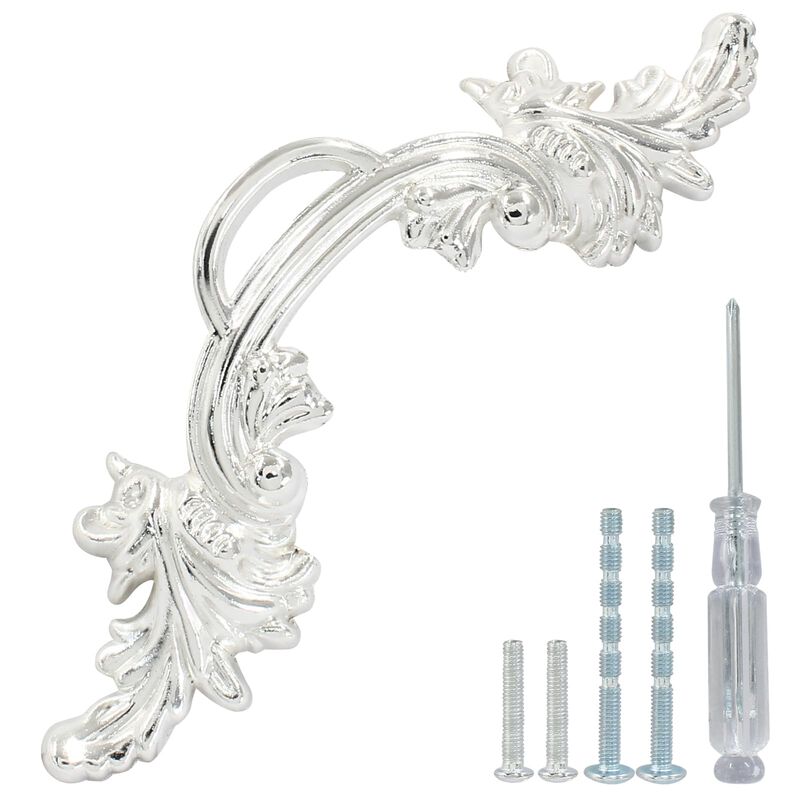 Biaungdo 6 Pcs Vintage Cabinet Pulls Handles, Shabby Chic Drawer Handles European Style Dresser Pulls Vintage Antique Furniture