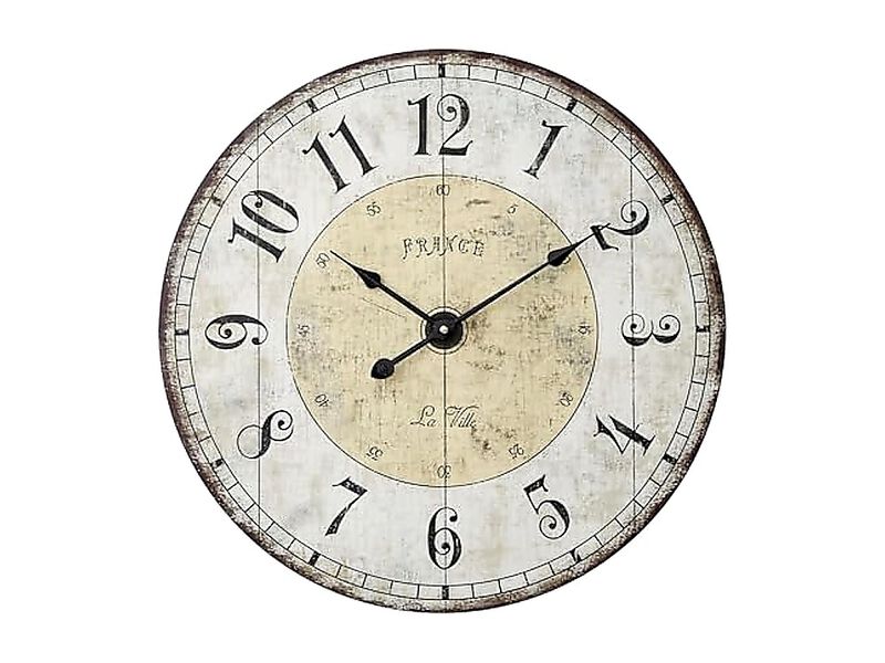 24 Inch Large Wall Clock Rustic Round Farmhouse Clocks Living Decor Silent Non image number 0