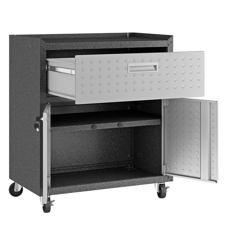 Fortress Gray Rolling Cabinet