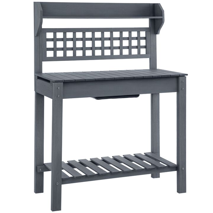 Hivvago Potting Bench Workstation for Garden, Patio, or Greenhouse