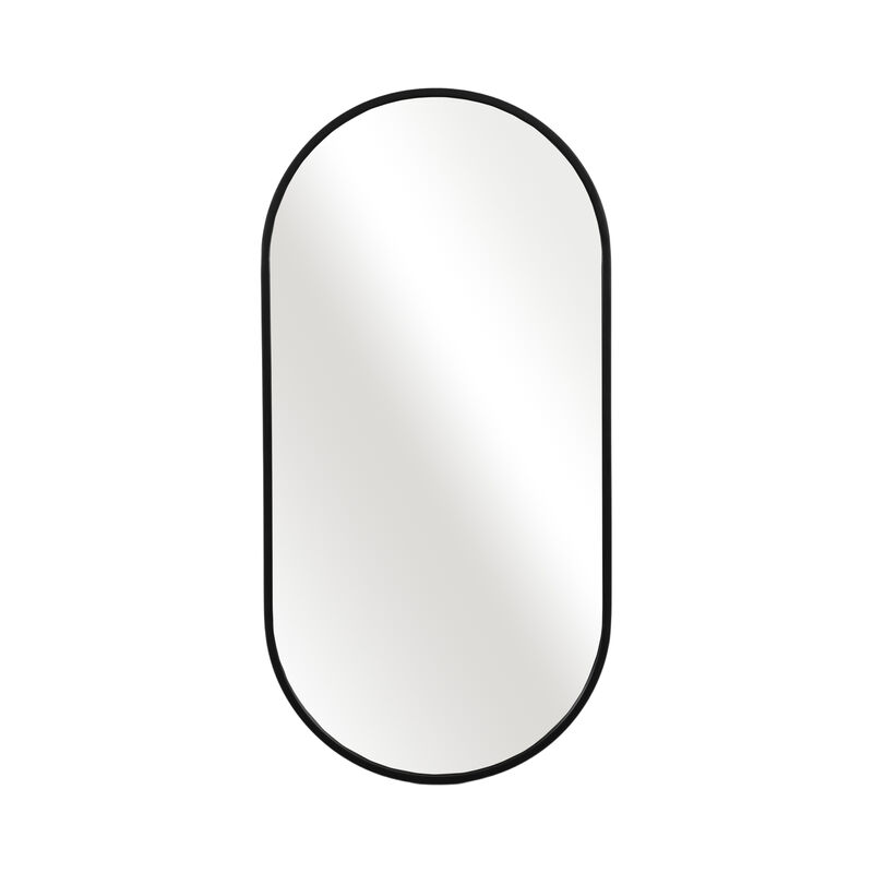 Metal, 20x40 Capsule Mirror, Black image number 0