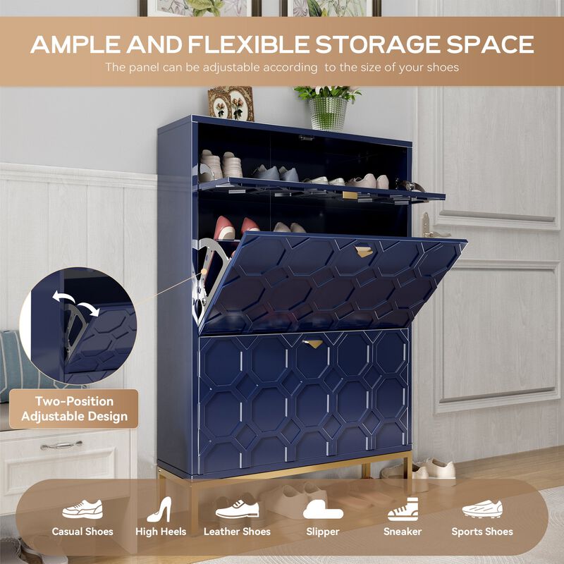 46.6 in. H x 31.5 in. W. MDF Shoe Storage Cabinet 24-Pair image number 5