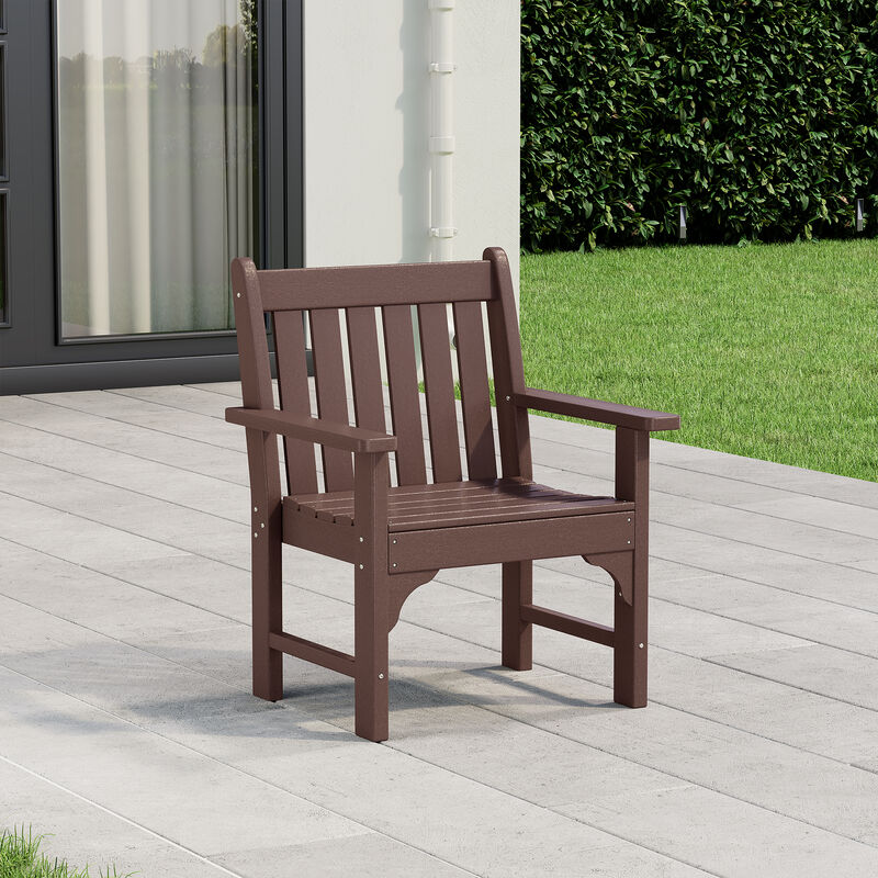 WestinTrends Outdoor Patio HDPE Garden Dining Arm Chair