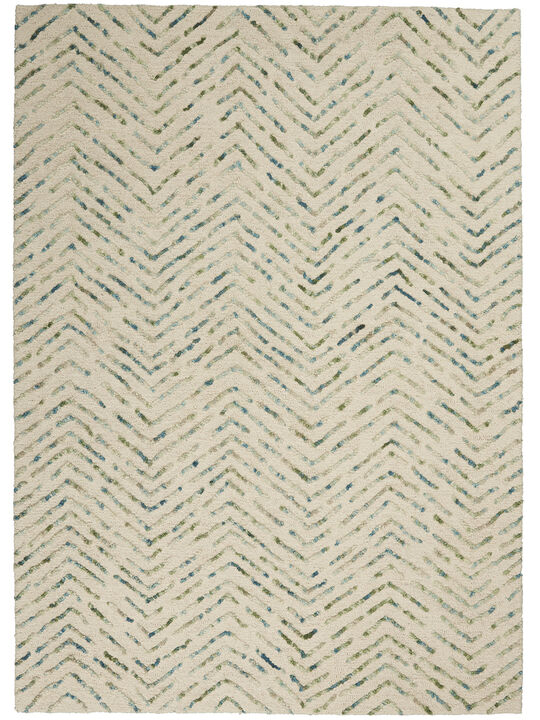Colorado CLR02 Ivory/Green 3'9" x 5'9" Rug