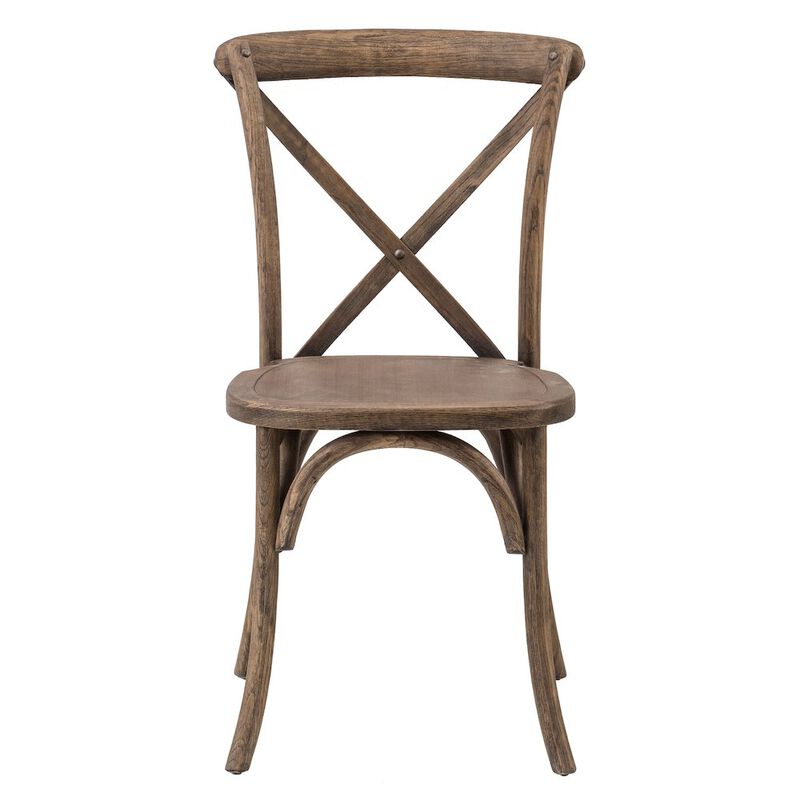 Commerical Seating Products Dark Walnut Crossback Dining Chairs,