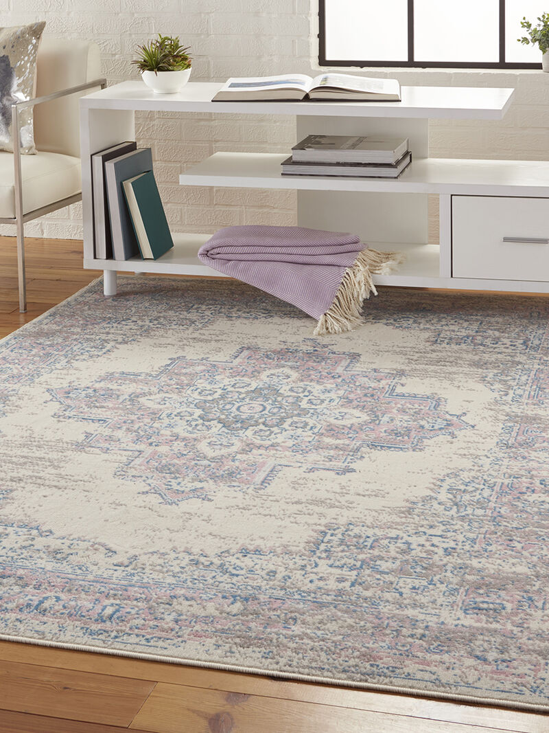 Grafix GRF14 Ivory/Pink 6' x 9' Rug