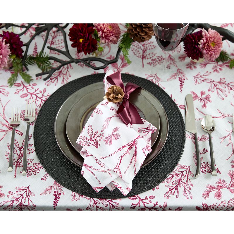 Linen Dinner Napkins - Winter Forest image number 3