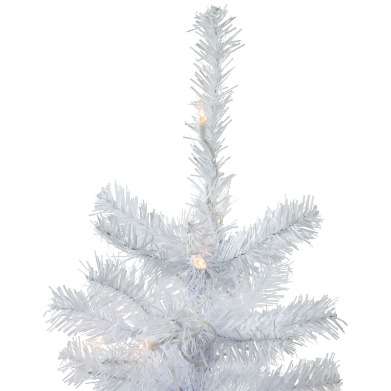 2' Pre-Lit Woodbury White Pine Slim Artificial Christmas Tree  Clear Lights