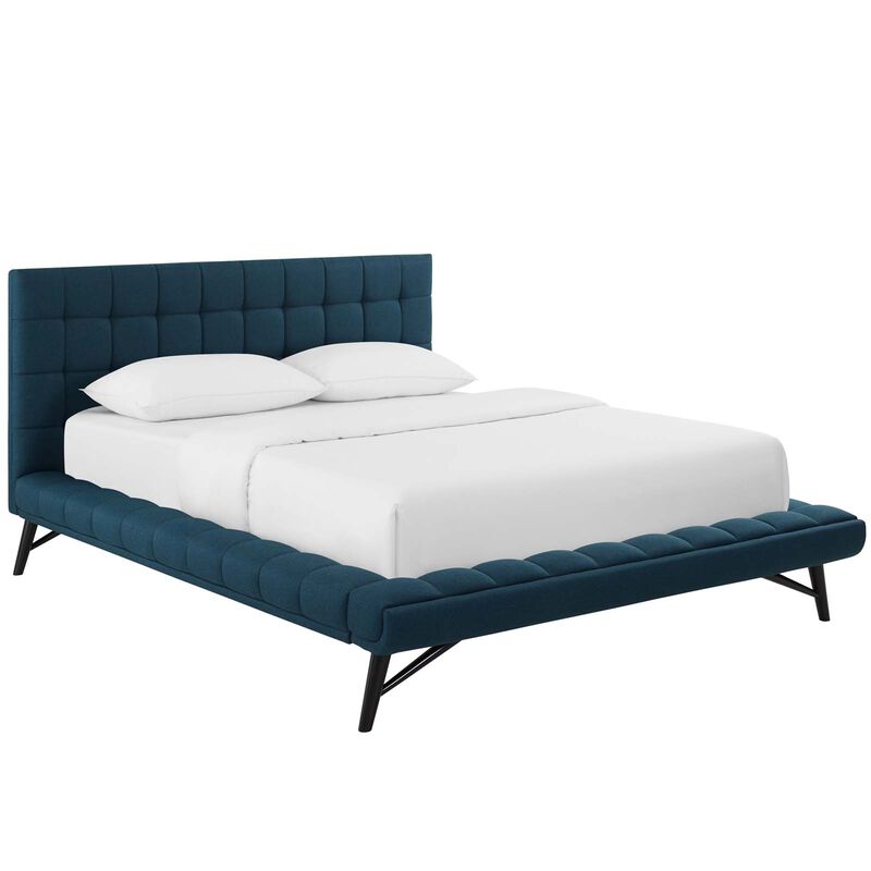 Modway - Julia Queen Biscuit Tufted Upholstered Fabric Platform Bed image number 0