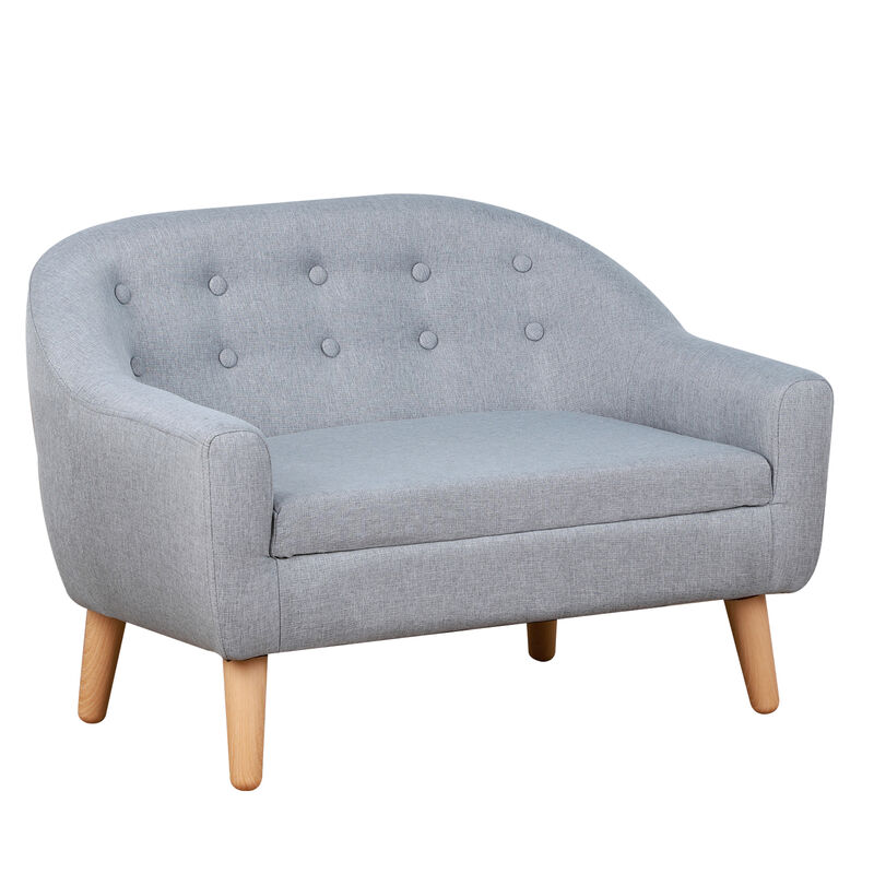 Hivvago 2-Seater Toddler Sofa with Wood Frame image number 0