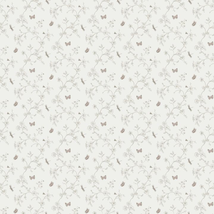 Miniatures 2 Small Floral Butterfly Dragonfly Blue Wallpaper G67851