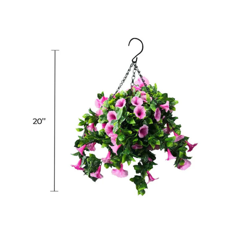 Artificial Petunia Hanging Basket UV Resistant (Outdoor Proof) image number 1