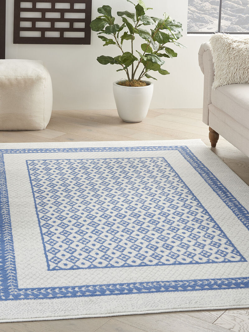 Whimsicle WHS13 Ivory/Blue 6' x 9' Rug