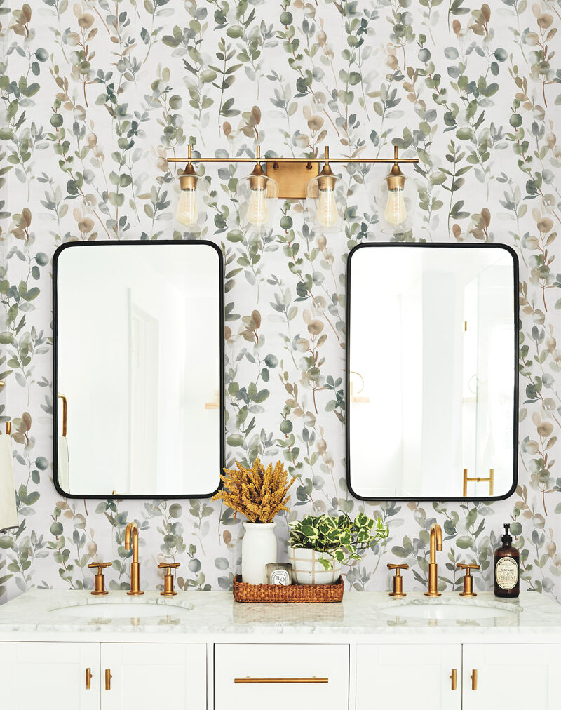 Joyful Eucalpytus Green Wallpaper (Set of 2) image number 1