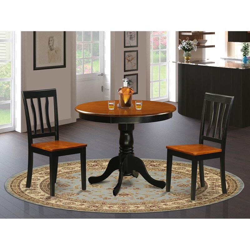 Dining set - 3 Pcs with 2 Wood Chairs