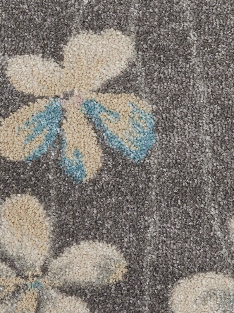 Tranquil TRA04 Gray/Beige 5'3" x Round Rug