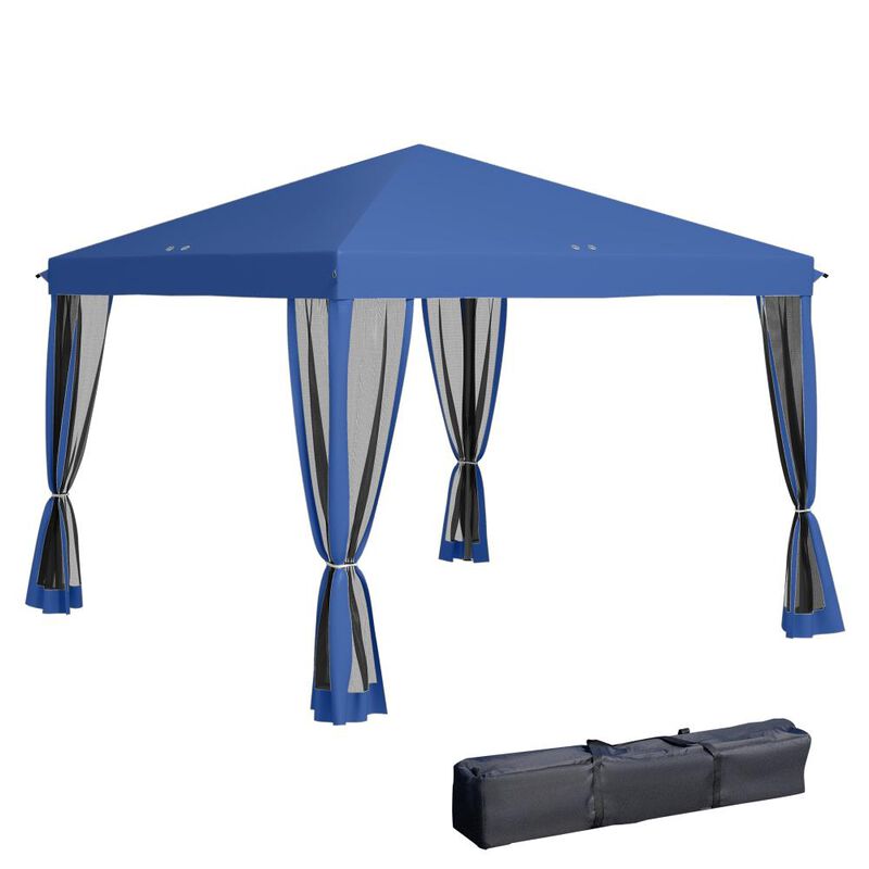 Hivvago 10' x 10' Pop Up Canopy Tent with Netting and Carry Bag image number 0